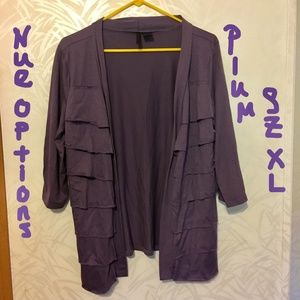 Nue Options Sz XL Lavendar 3/4 Sleeve Cardigan